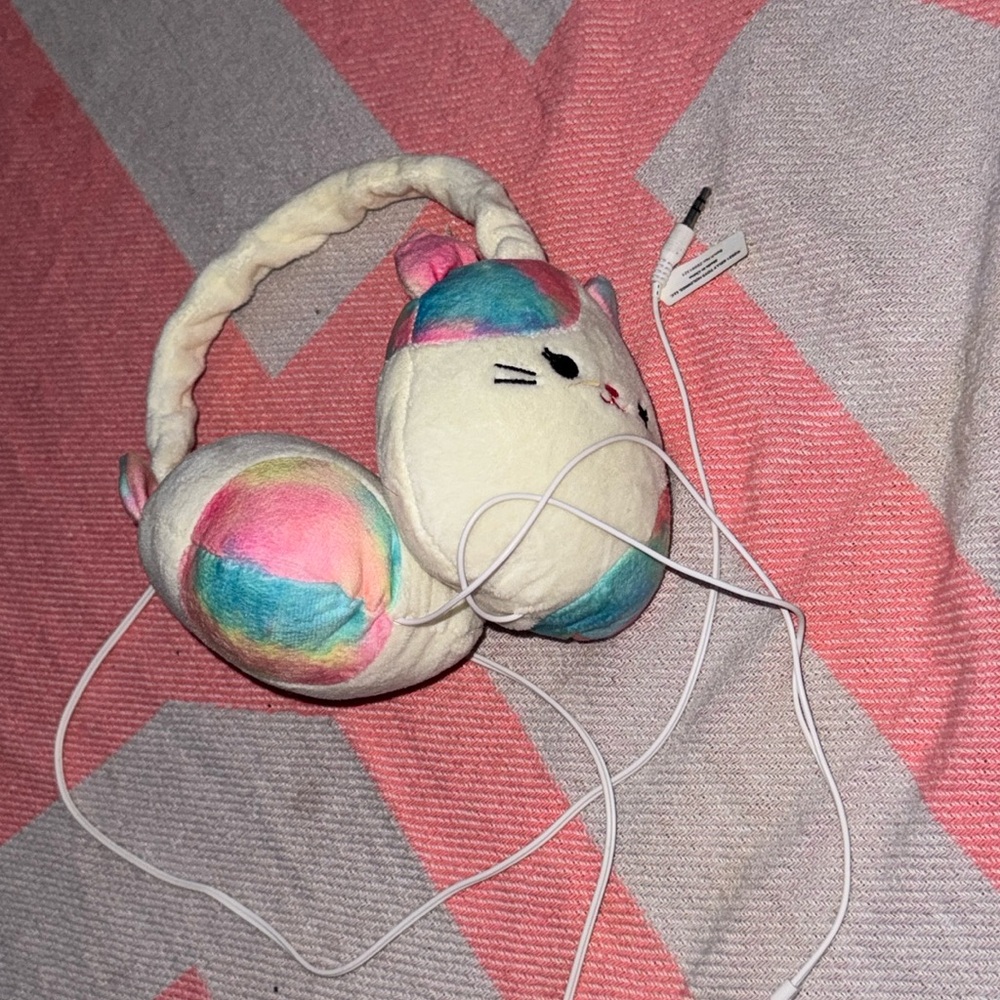 Squishmallows Colorful Unicorn Plush Headphones